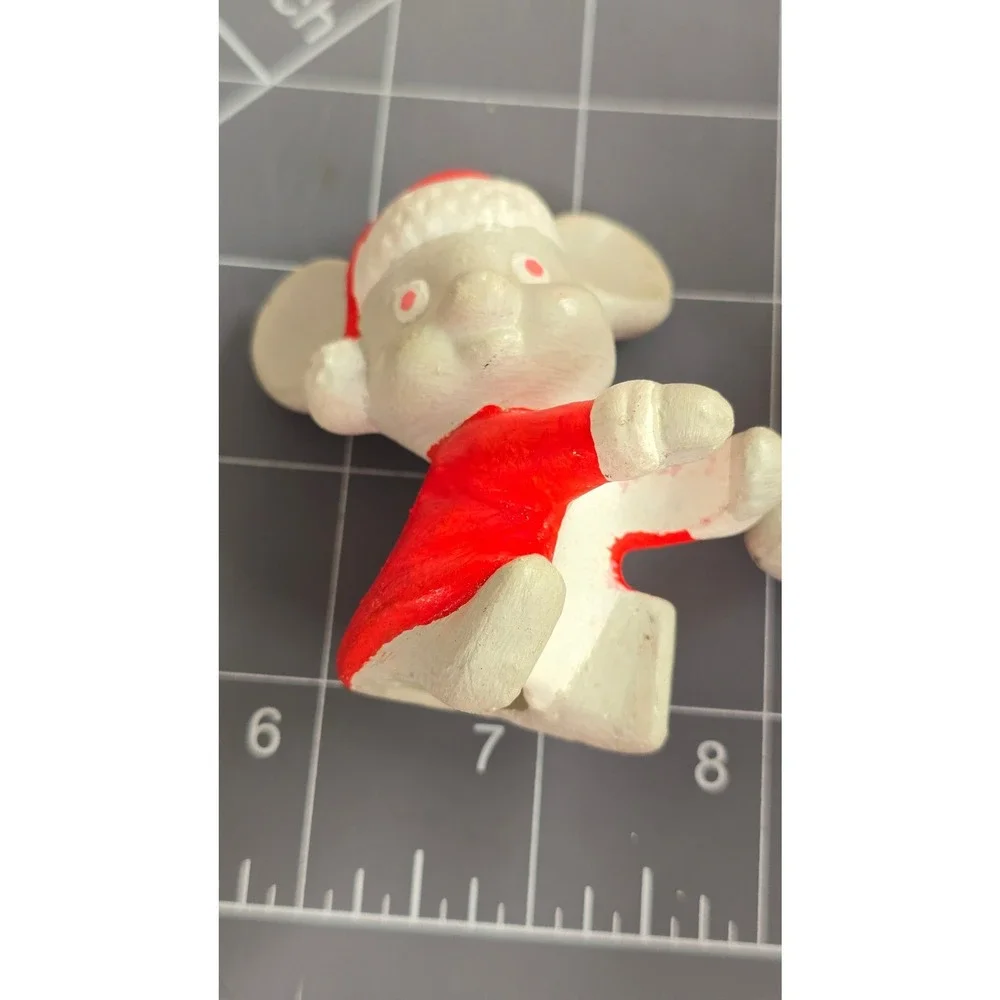 Vintage Christmas Mice candle huggers Santa Suit Set of 2 Holiday